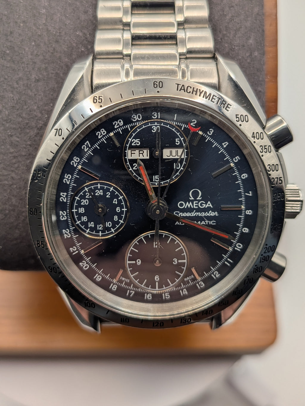 Omega Speedmaster Triple Date Blue Dial