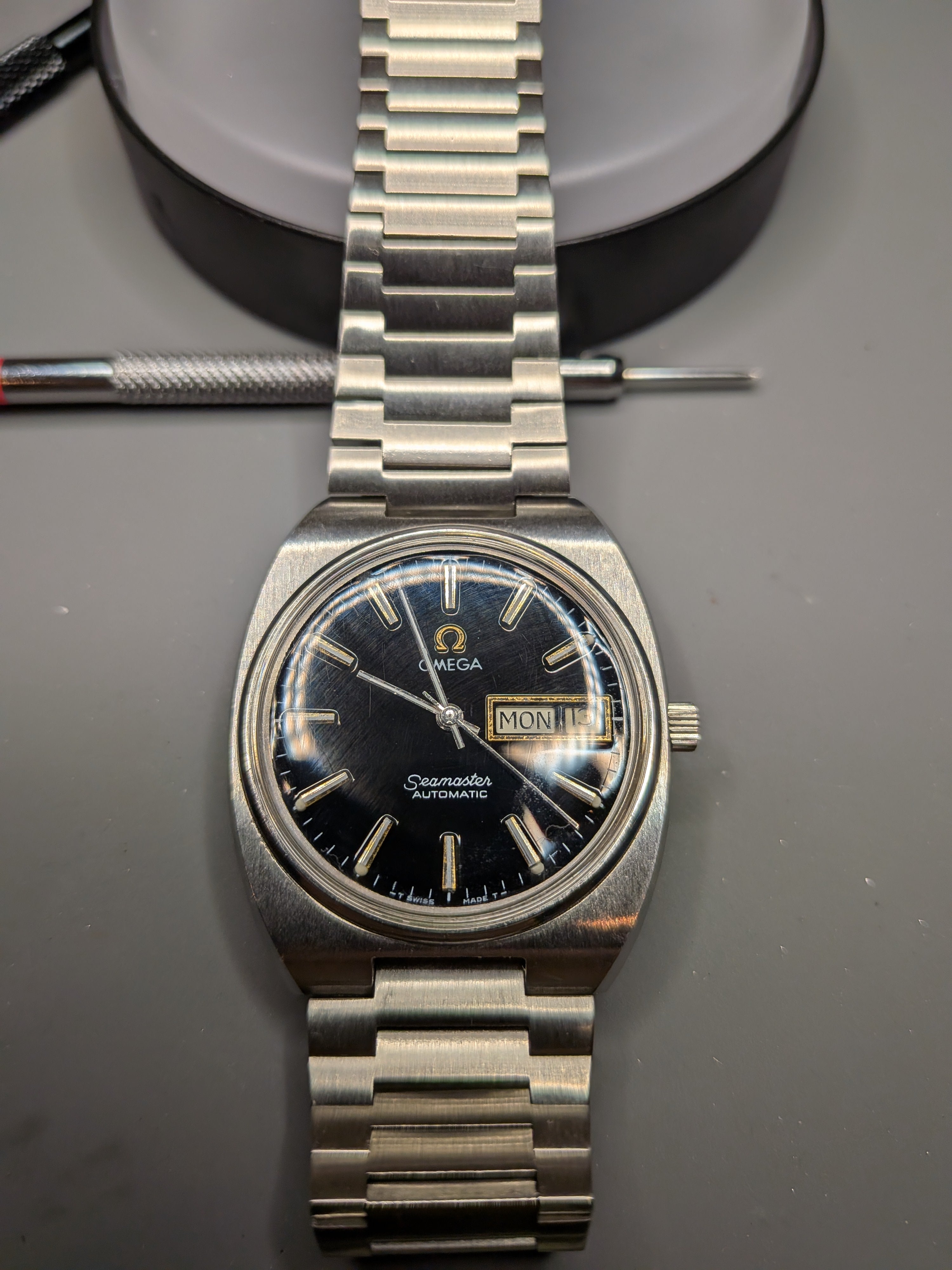 Omega Seamaster day-date, black dial