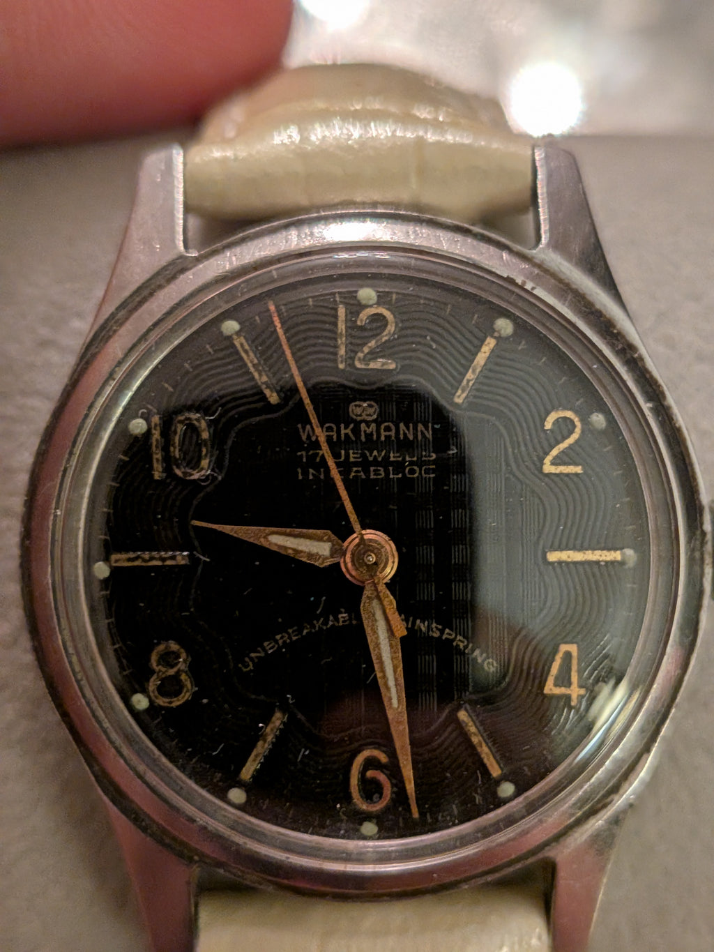Wakmann black dial, 30.2mm