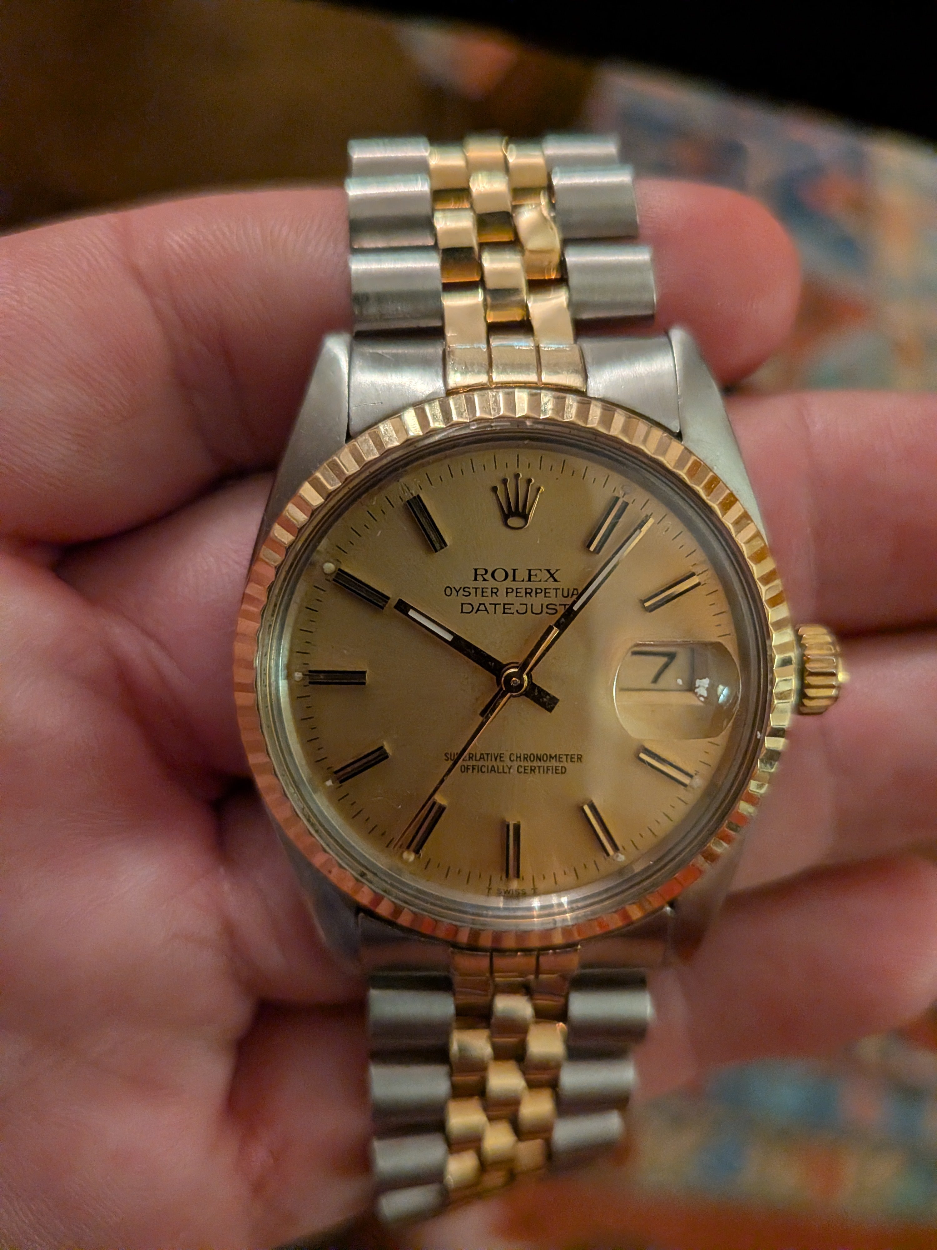 Rolex Date Just 16013 two tone
