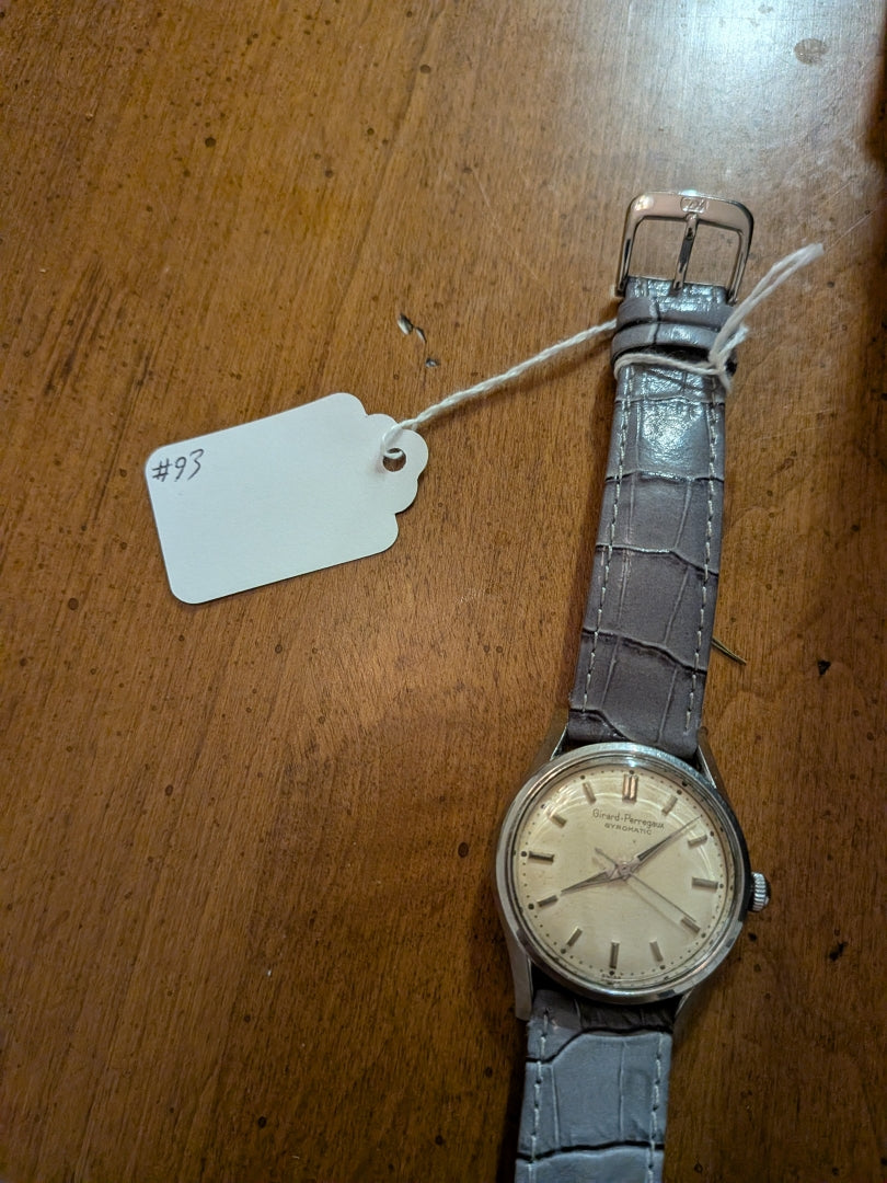 Girard Perregaux Gyromatic 34mm grey strap