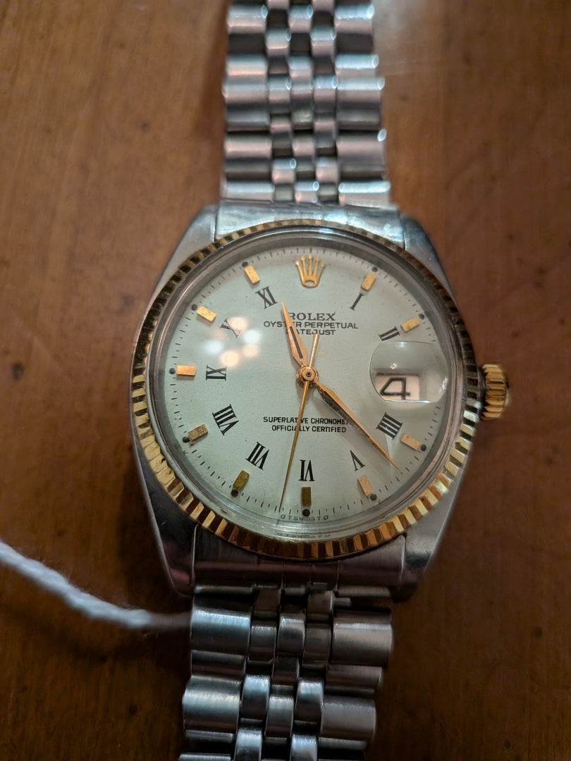 1960's Rolex Datejust White Roman Dial