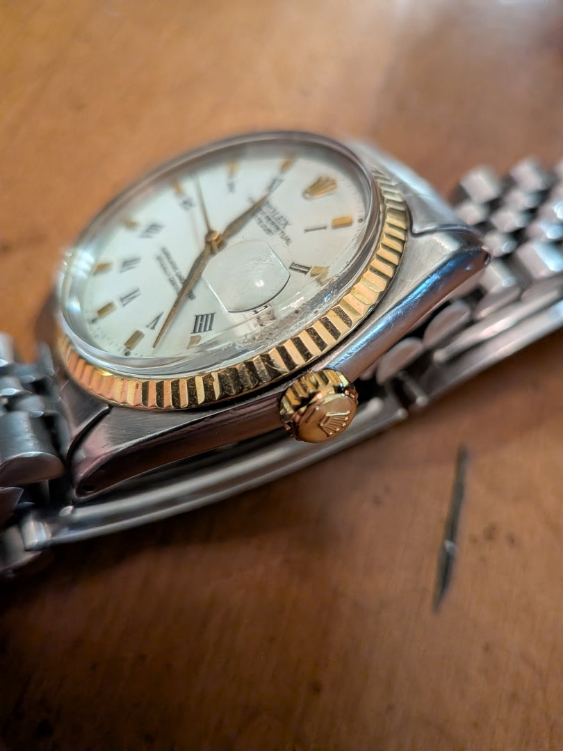 1960's Rolex Datejust White Roman Dial
