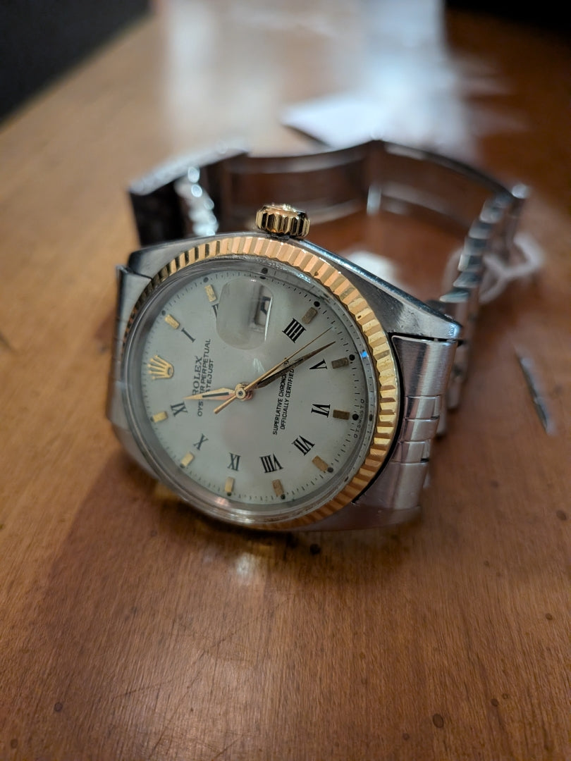 1960's Rolex Datejust White Roman Dial