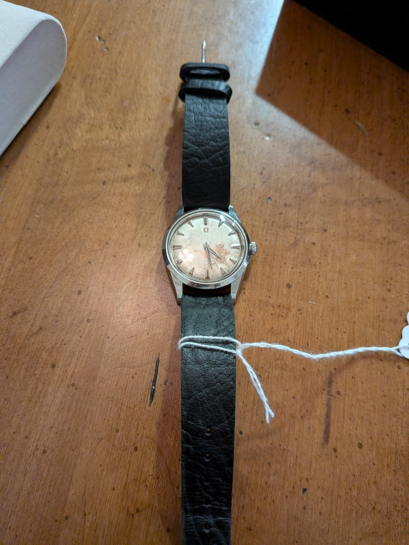 Omega Seamaster - keystone patina dial, silver, black strap
