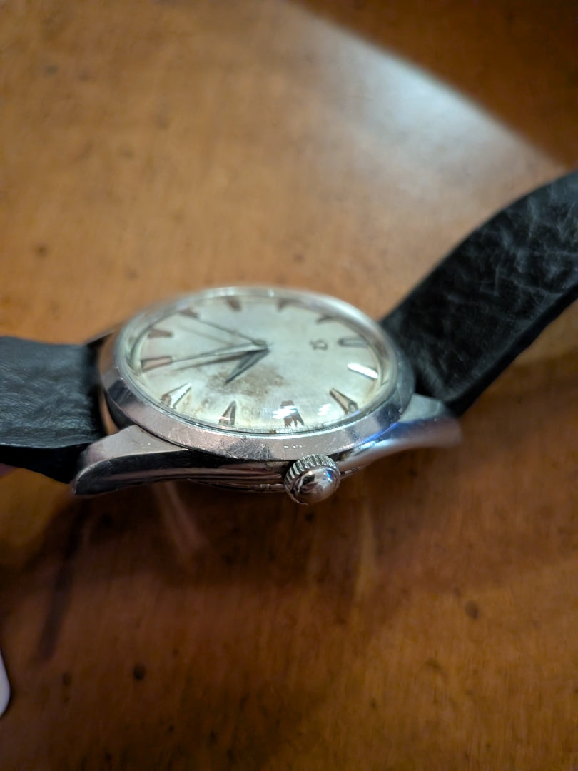 Omega Seamaster - keystone patina dial, silver, black strap