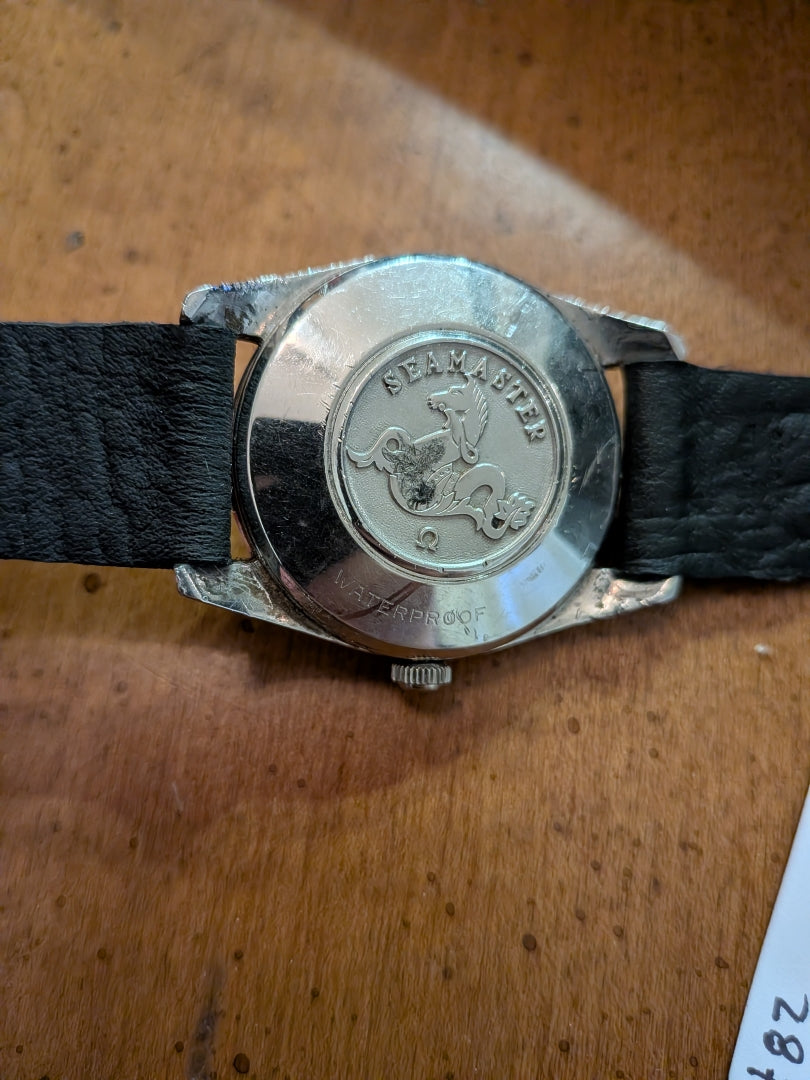 Omega Seamaster - keystone patina dial, silver, black strap