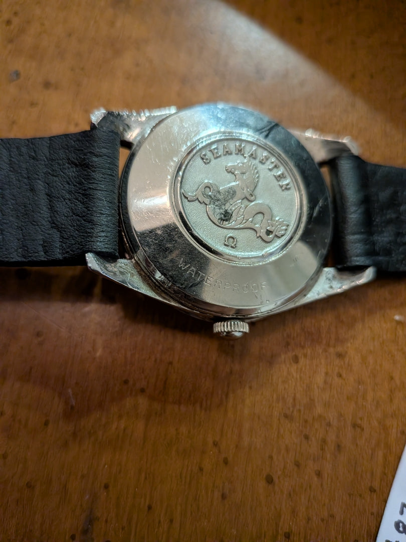 Omega Seamaster - keystone patina dial, silver, black strap