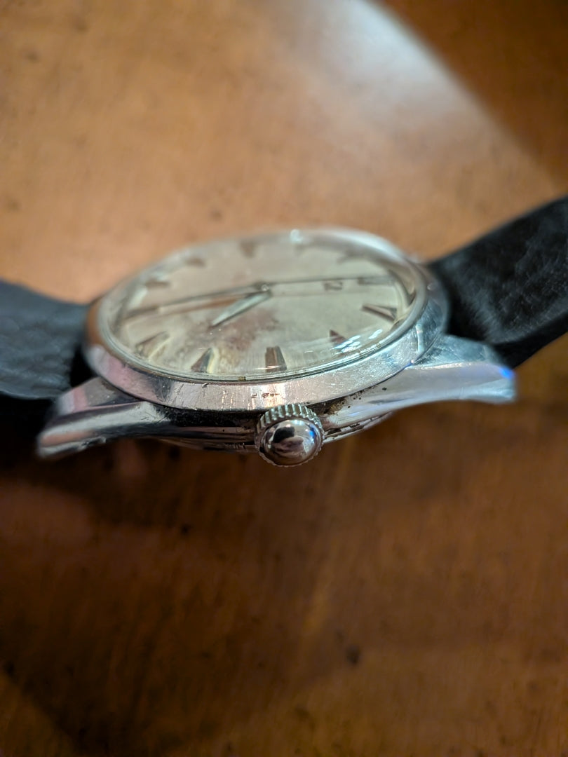 Omega Seamaster - keystone patina dial, silver, black strap
