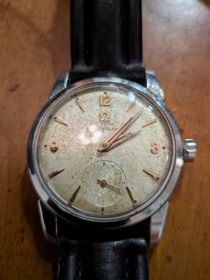 Omega Seamaster subseconds silver case