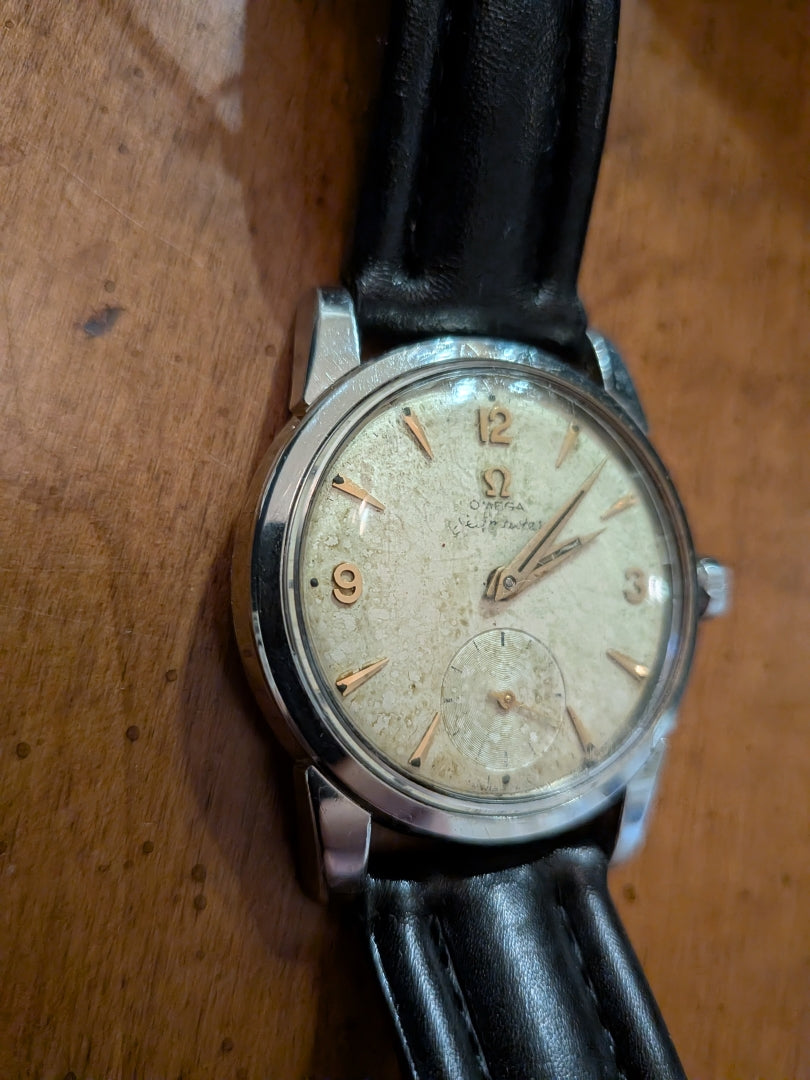 Omega Seamaster subseconds silver case