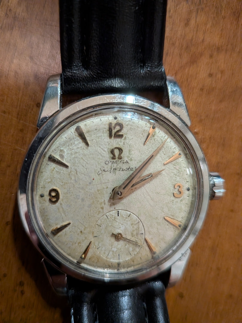 Omega Seamaster subseconds silver case
