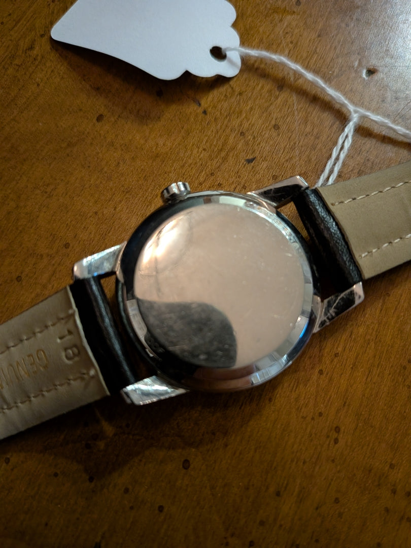 Omega Seamaster subseconds silver case