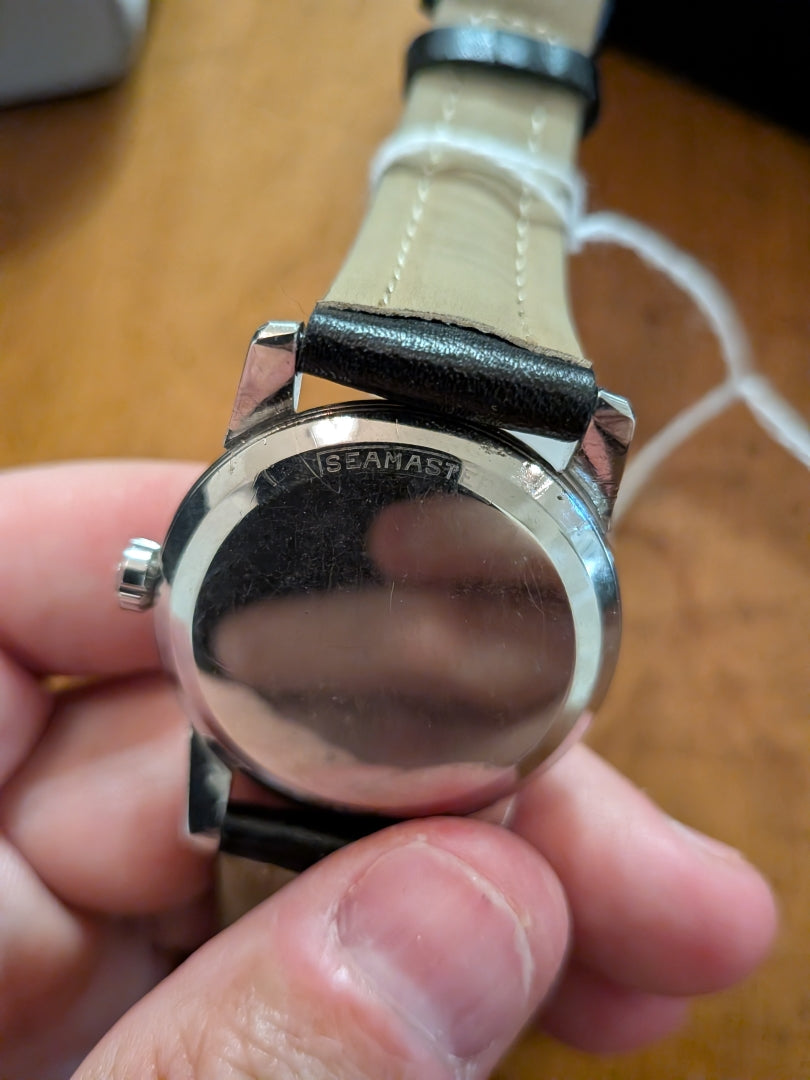 Omega Seamaster subseconds silver case