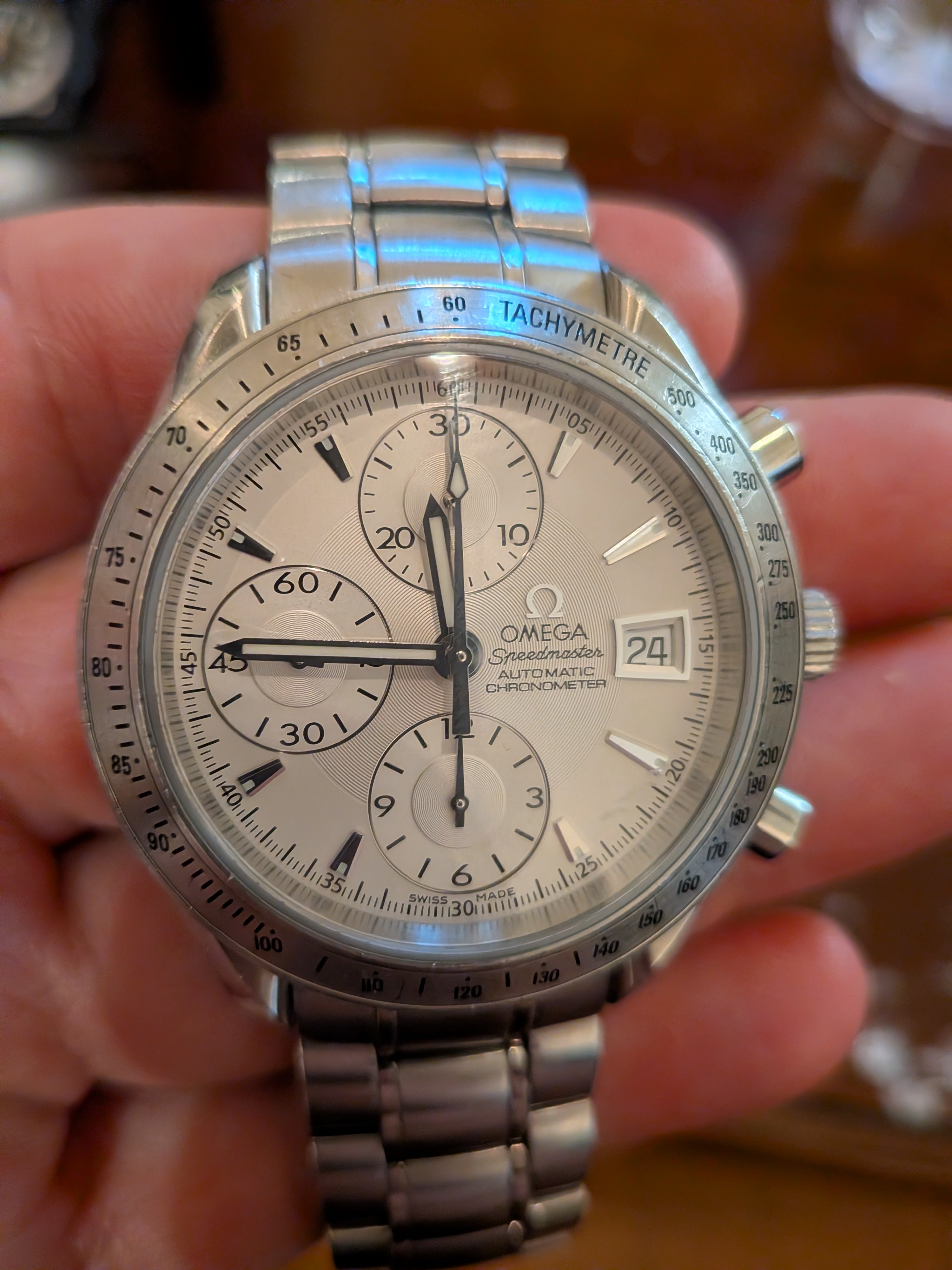Omega Speedmaster Date Silver Dial