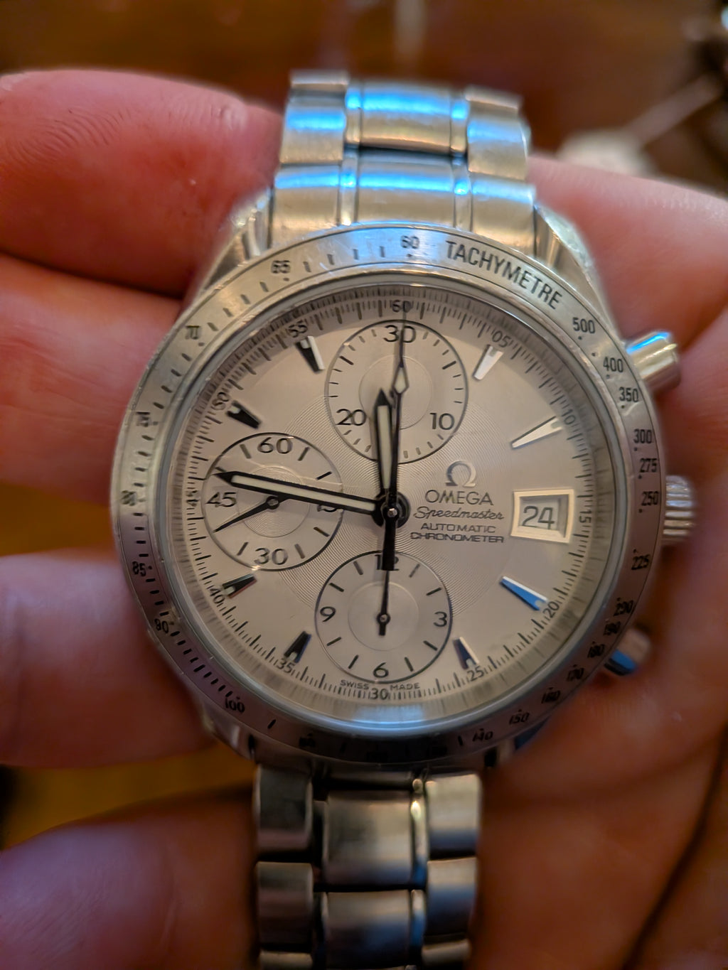Omega Speedmaster Date Silver Dial